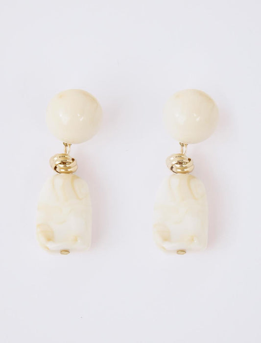 Marble-look Dangle Earrings