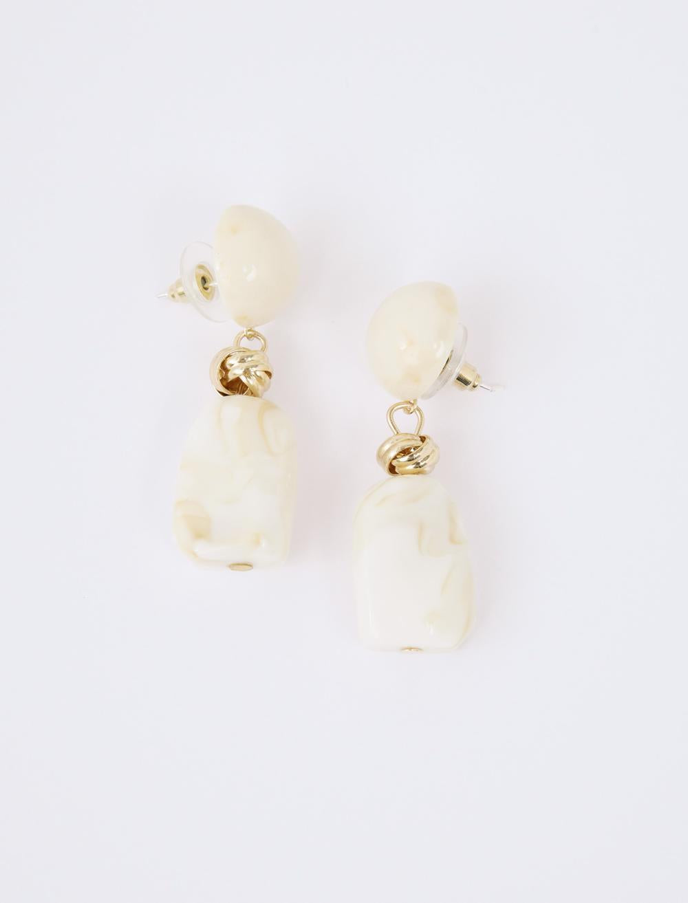 Marble-look Dangle Earrings