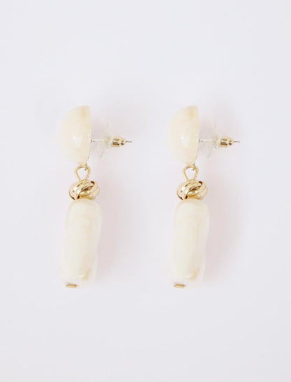 Marble-look Dangle Earrings