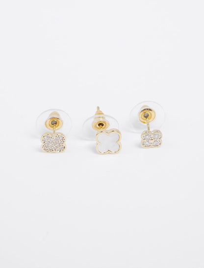 Clover-shaped Earring Set