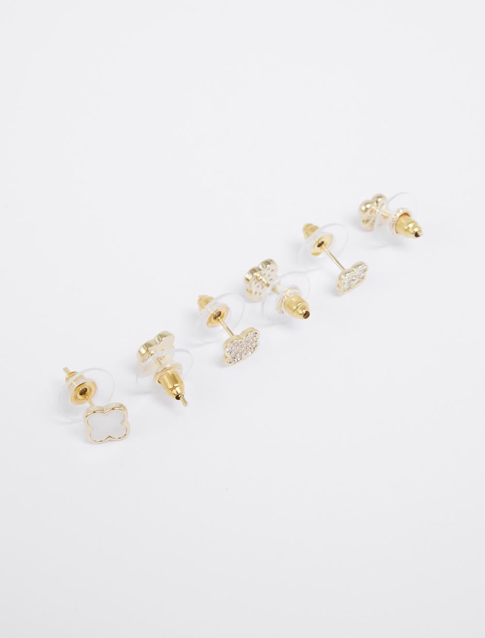Clover-shaped Earring Set