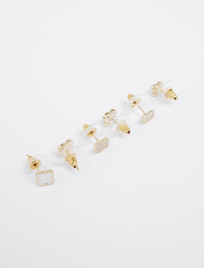 Clover-shaped Earring Set