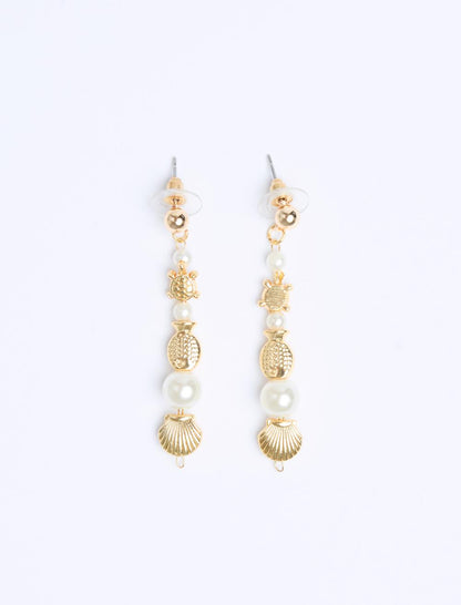 Seashell-detailed Dangle Earrings