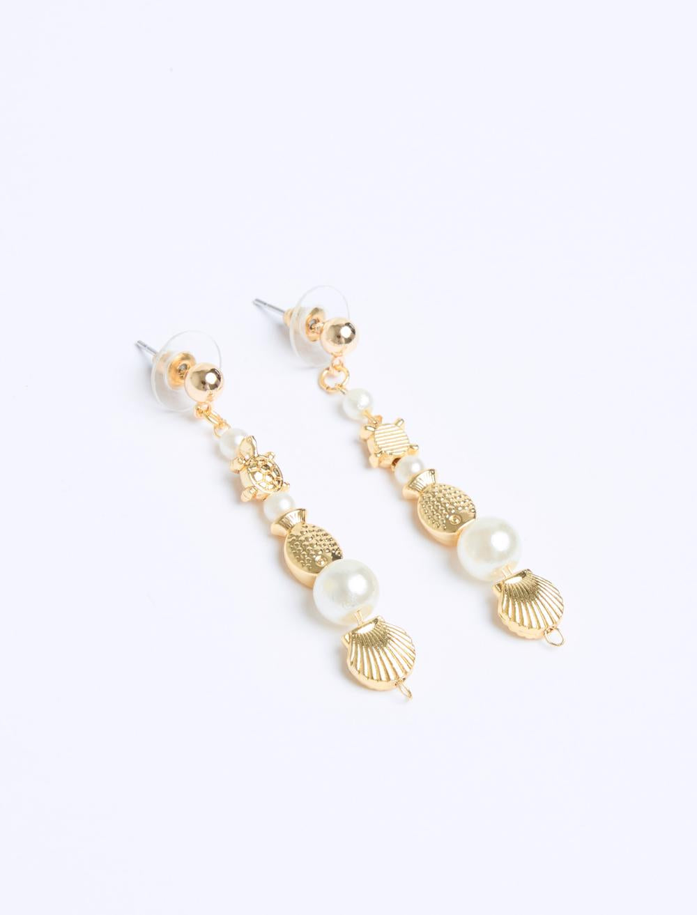 Seashell-detailed Dangle Earrings