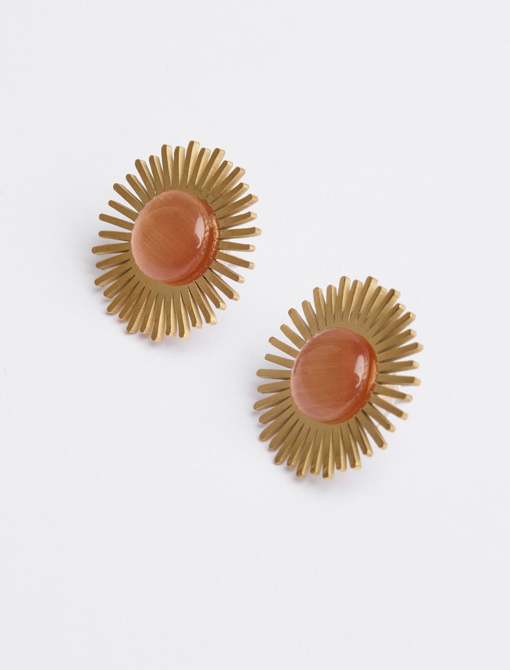 Gold Stone Drop Earring - 5WW436170