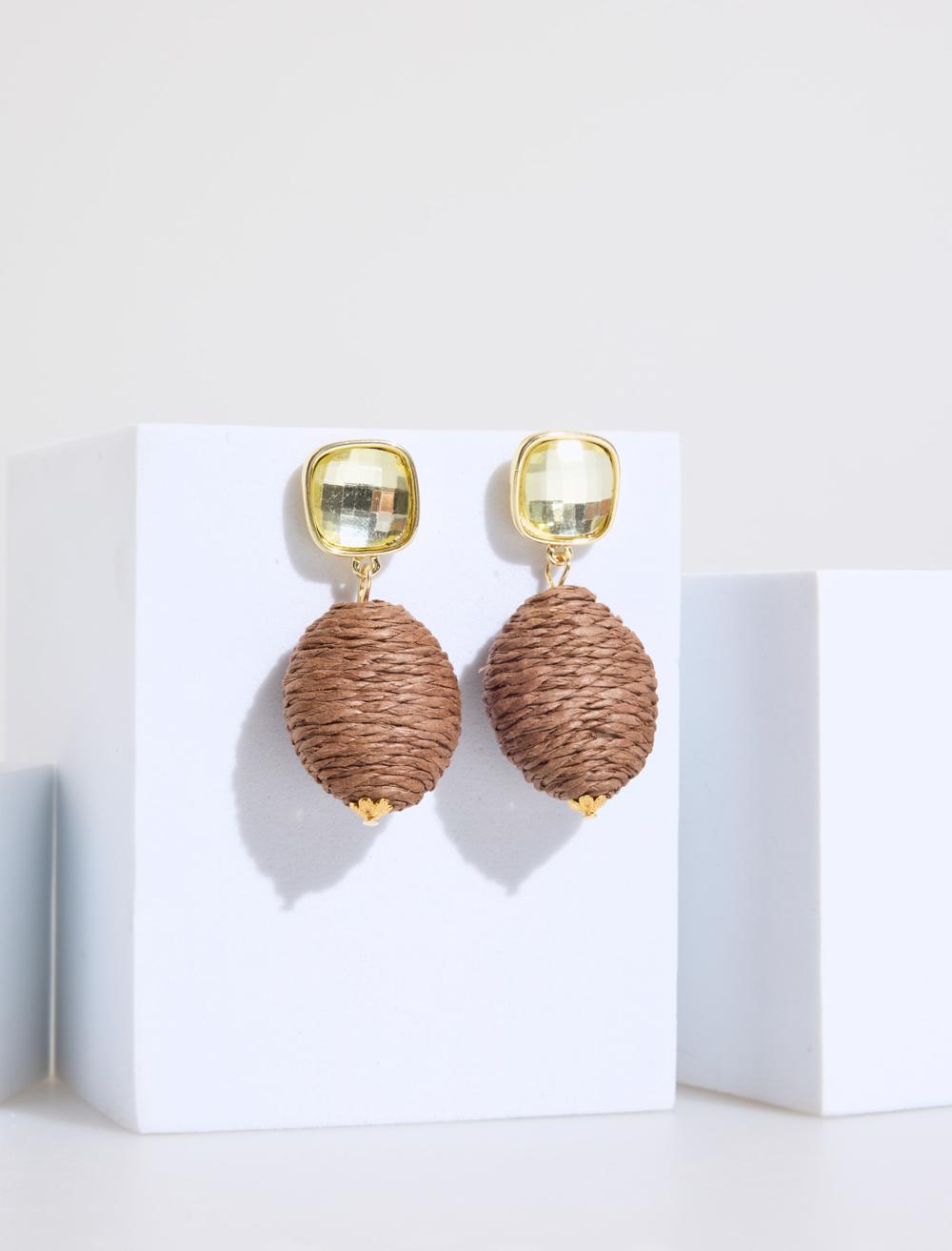 Earring - Burgundy - 6SW435484562