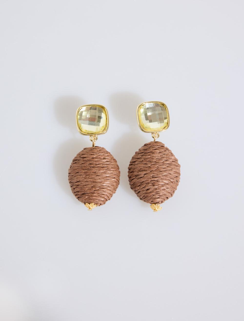 Earring - Burgundy - 6SW435484562
