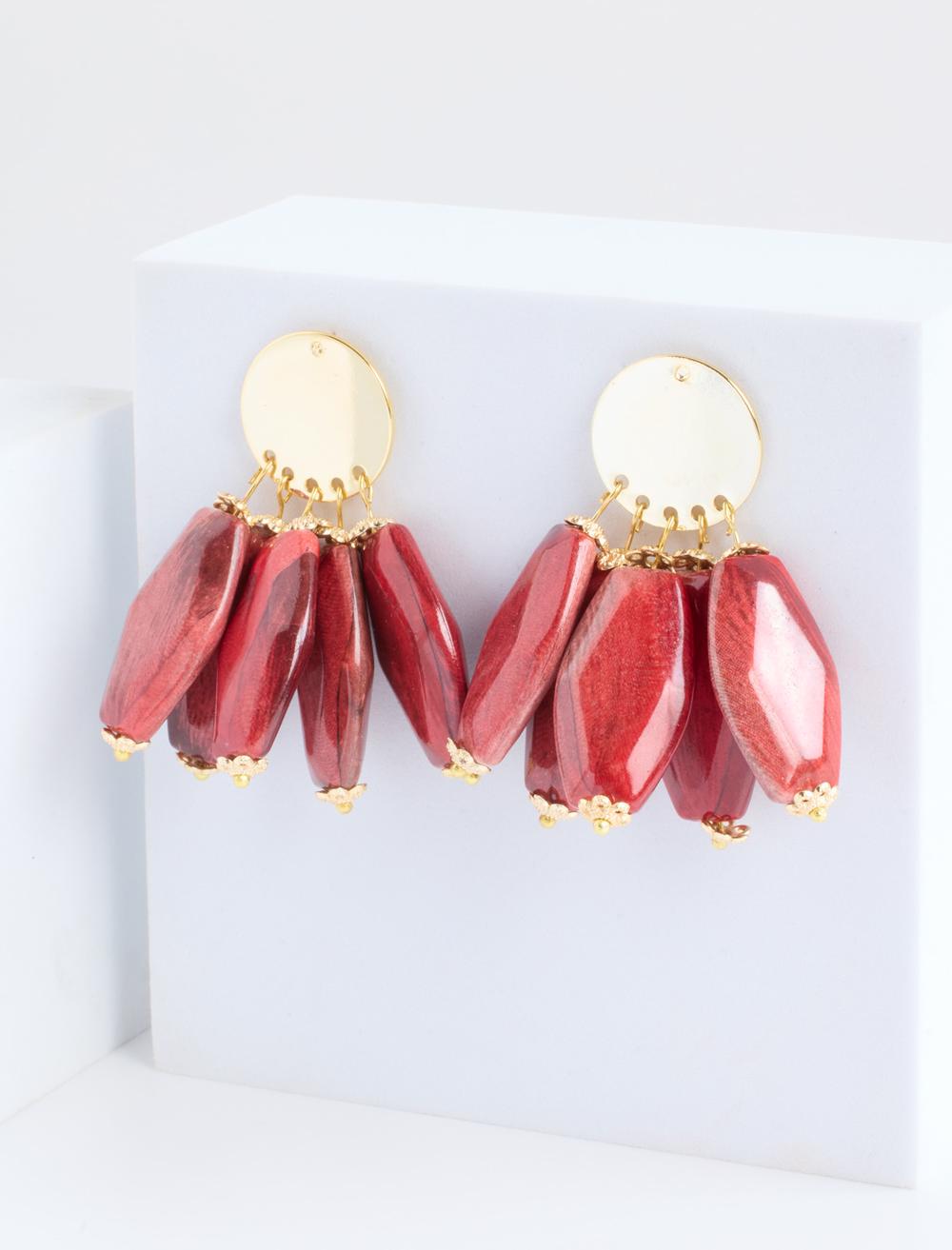 Earring - Red - 6SW438025600