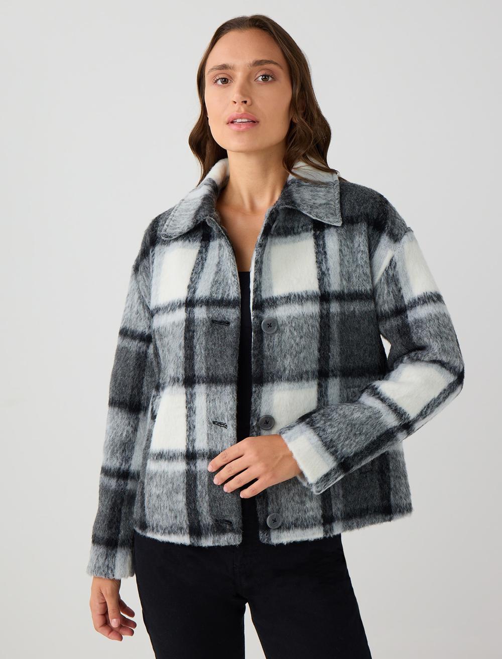 Long-Sleeve Coat - Black - 5WW053694900