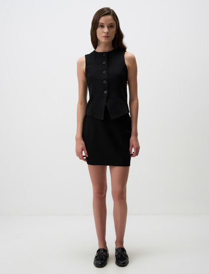 Regular Waist Slim Fit Mini Skirt