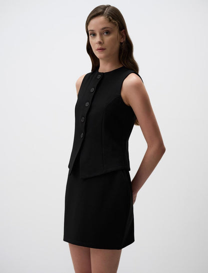 Regular Waist Slim Fit Mini Skirt