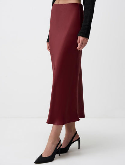 Regular Waist Slim Fit Long Skirt