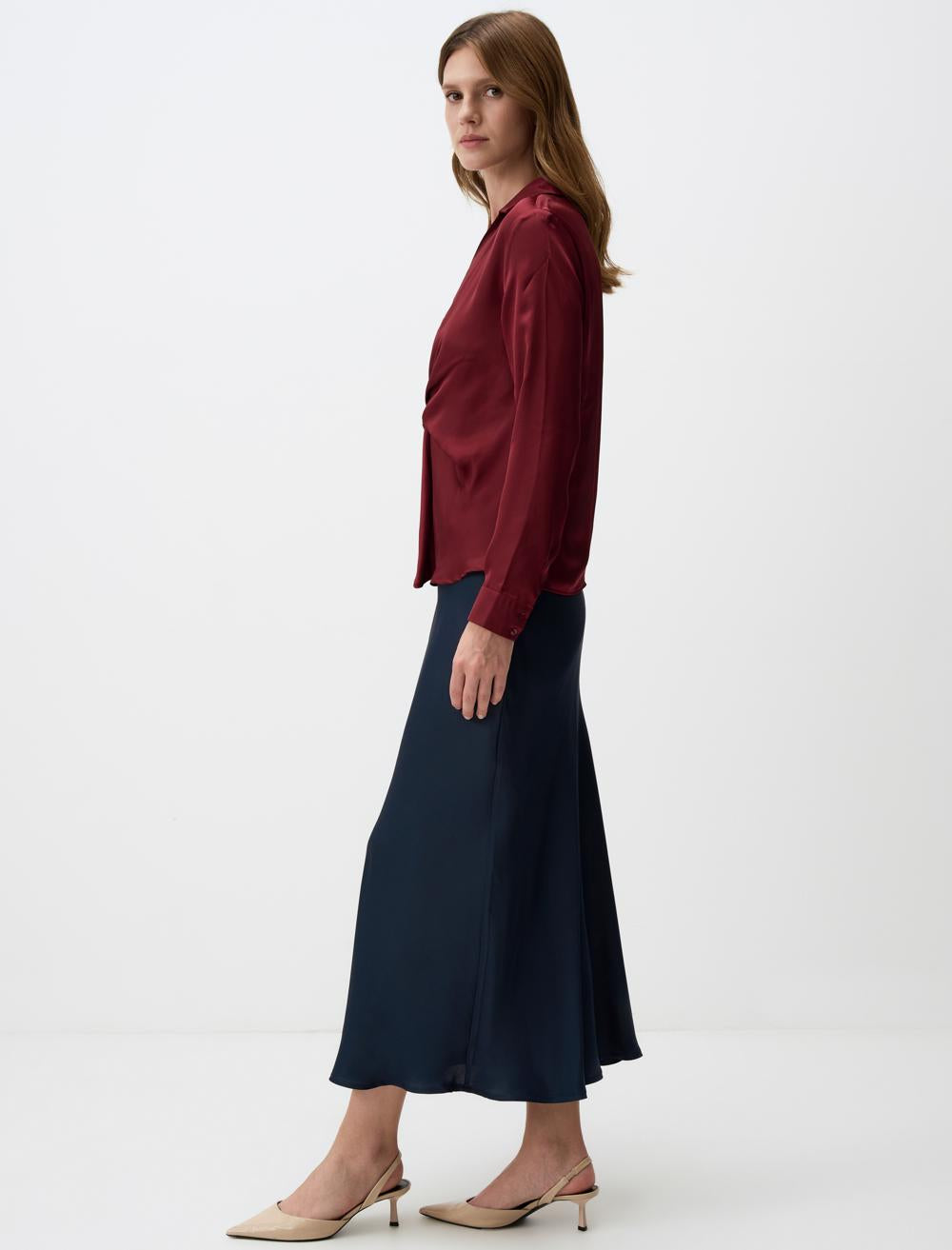 Regular Waist Slim Fit Long Skirt