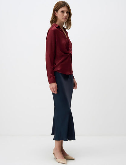 Regular Waist Slim Fit Long Skirt