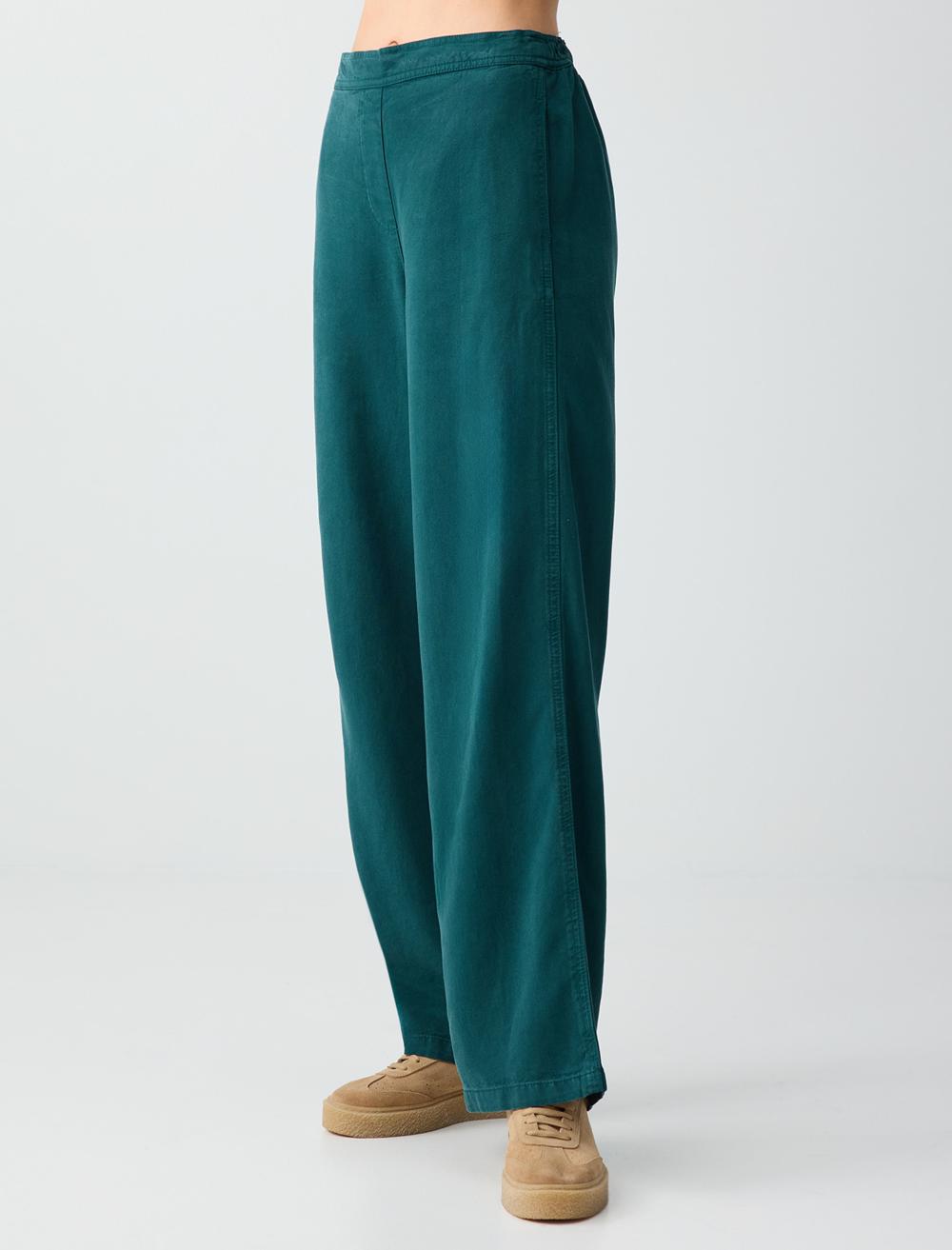 Normal Fit Trousers - Dark Green - 6SW185657320