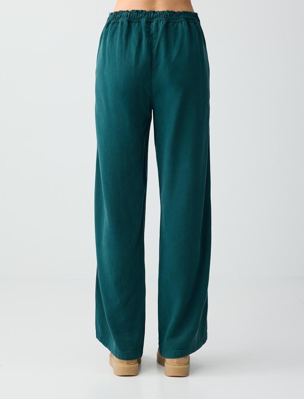 Normal Fit Trousers - Dark Green - 6SW185657320