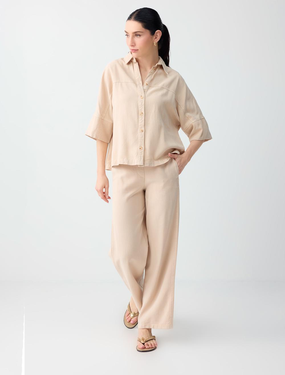 Normal Fit Trousers - Stone - 6SW185657928