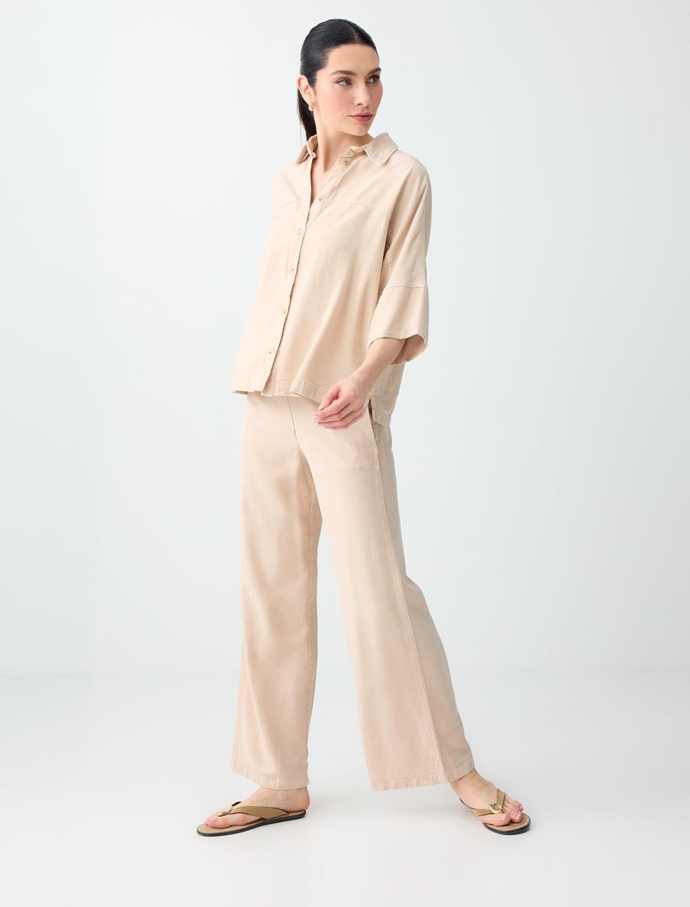 Normal Fit Trousers - Stone - 6SW185657928