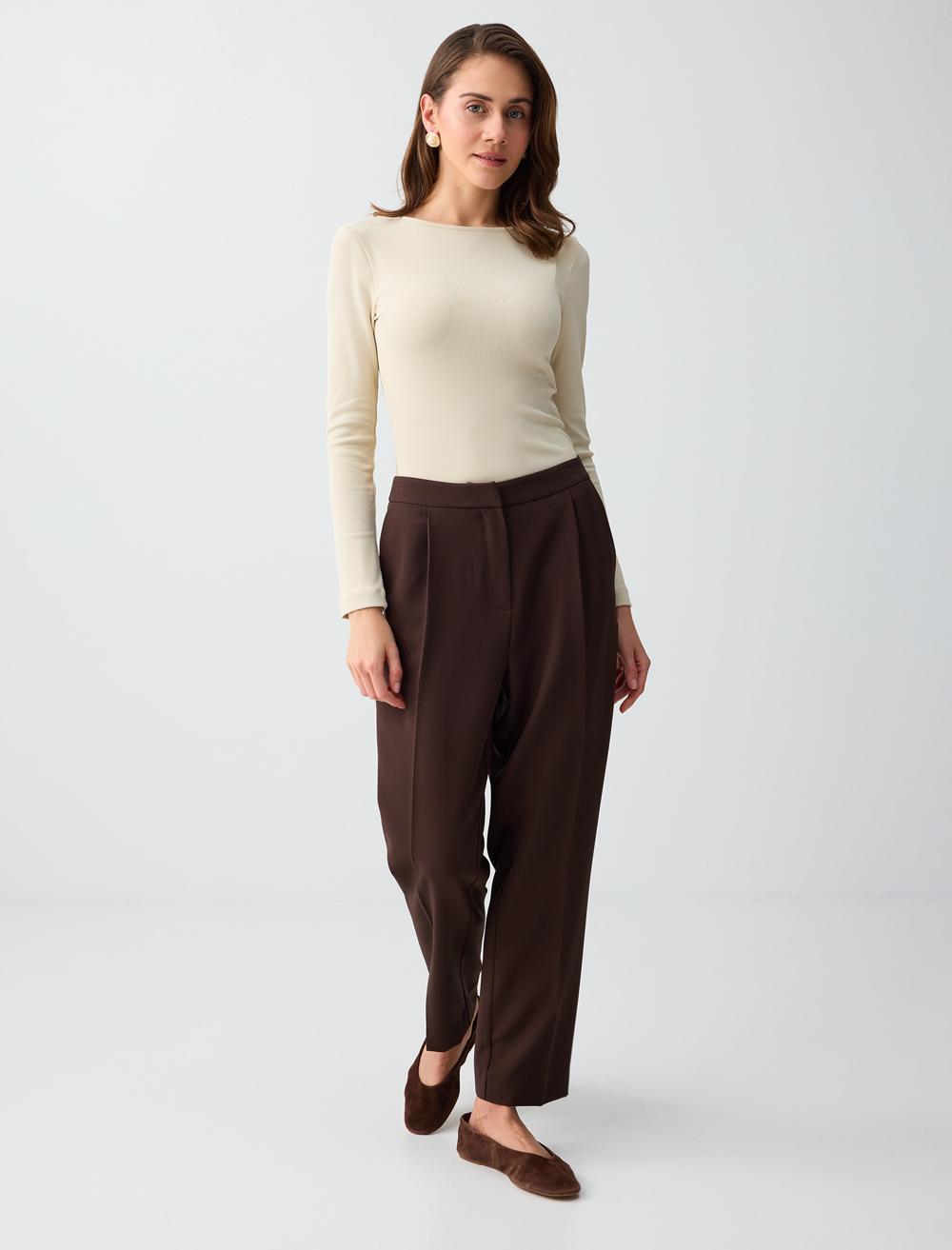 Regular Leg Pocket Detail Woven Trousers - 6SW183728