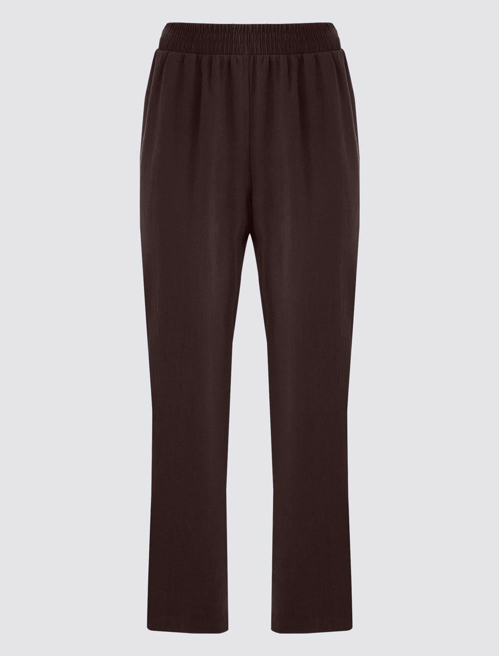 Normal Fit Trousers - Brown - 6SW186563803