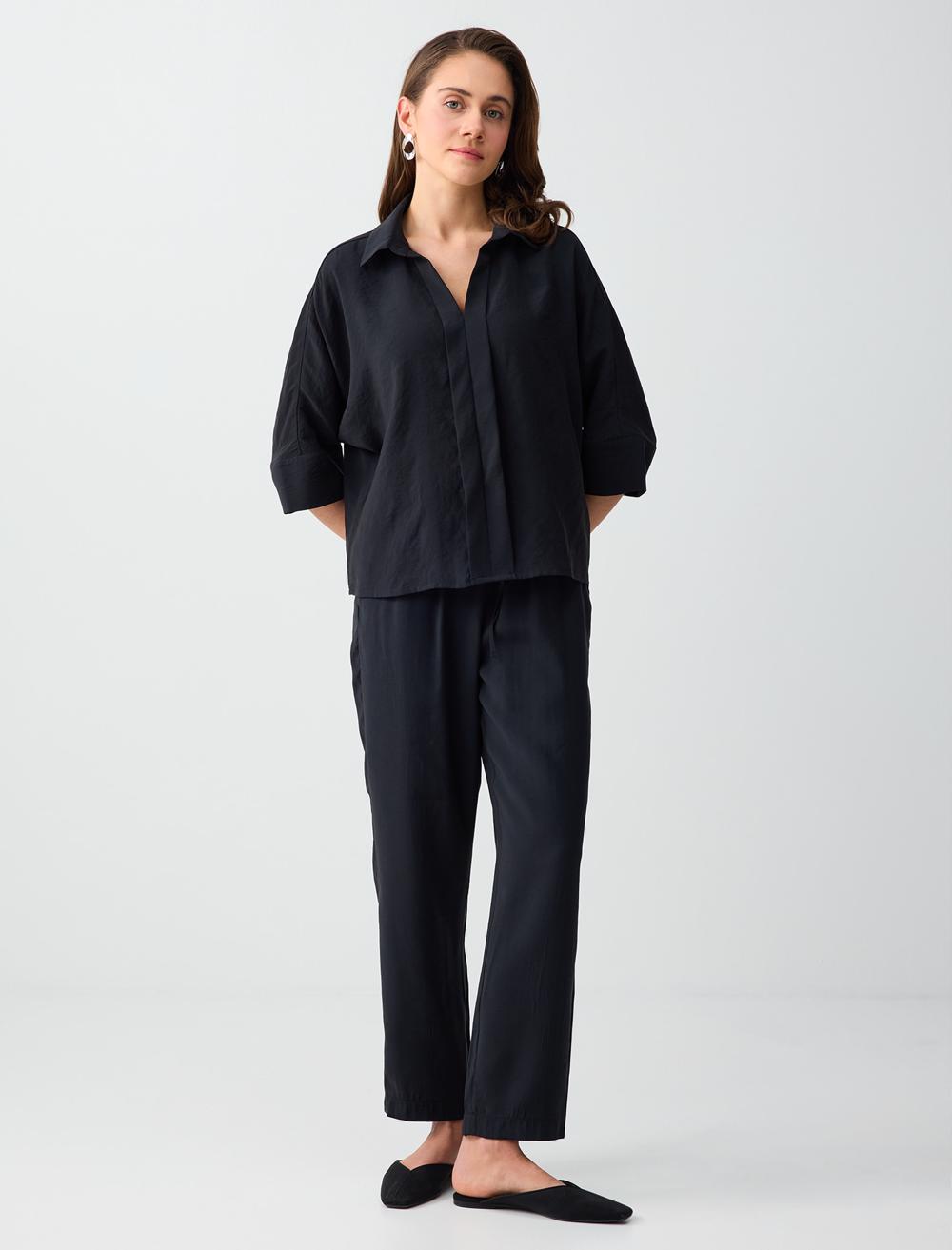 Normal Fit Trousers - Black - 6SW186563900