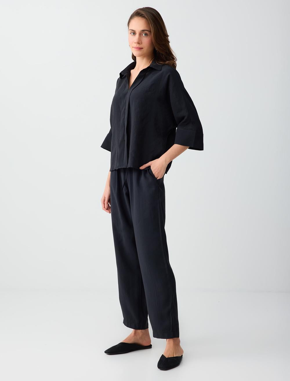 Normal Fit Trousers - Black - 6SW186563900