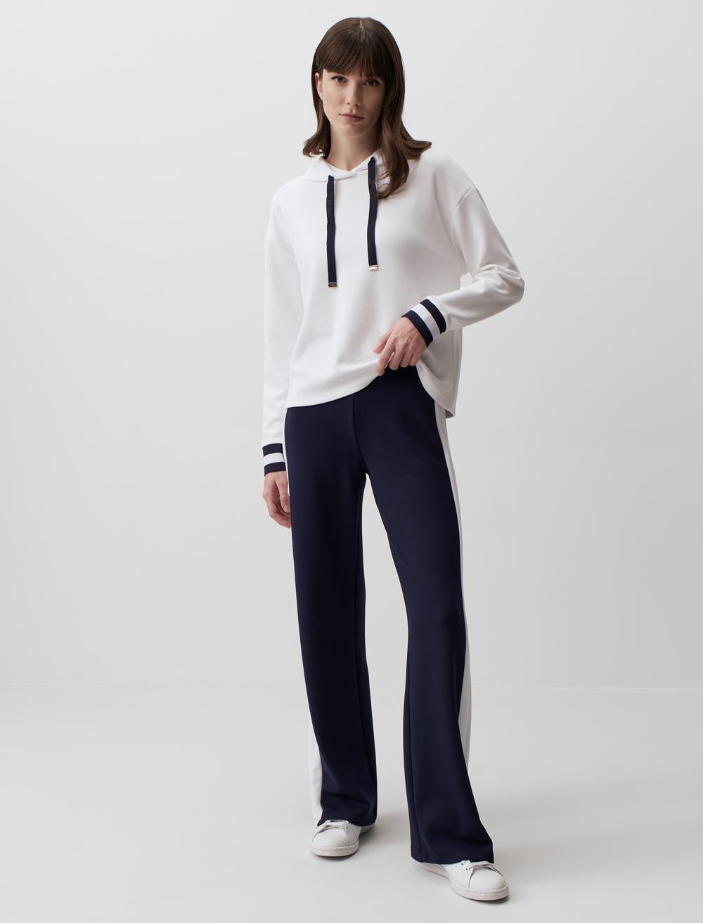 High Waist Wide Leg Striped Pants