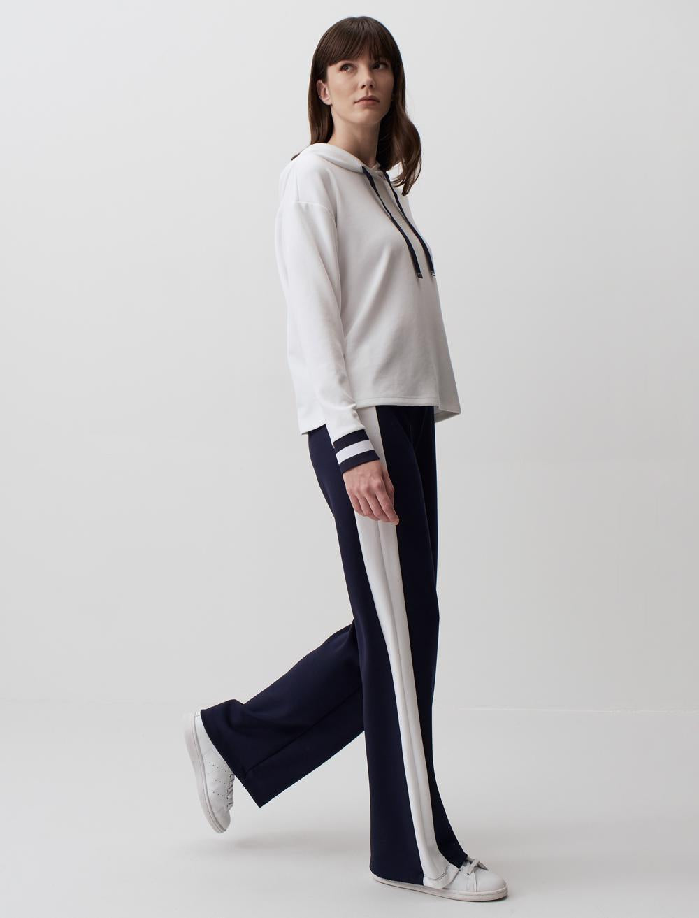 High Waist Wide Leg Striped Pants