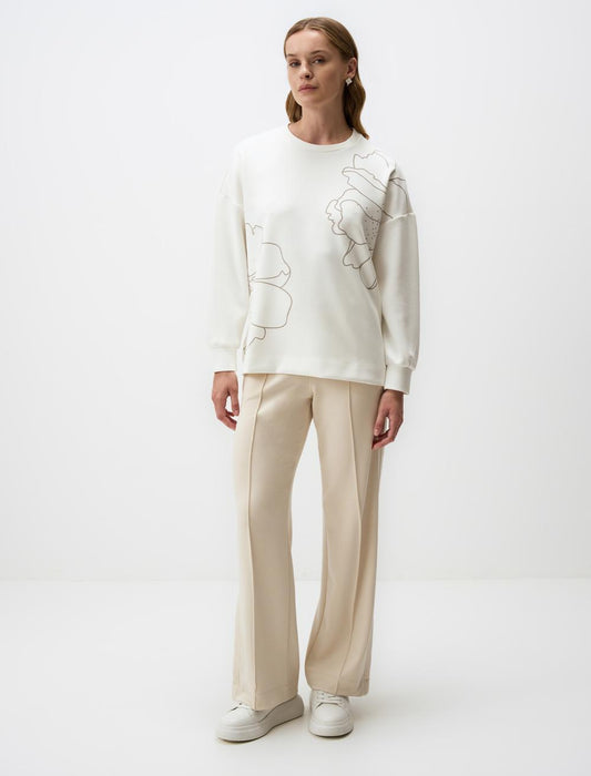 High Waist Wide Leg Slit Comfortable Pants