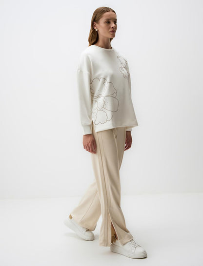 High Waist Wide Leg Slit Comfortable Pants