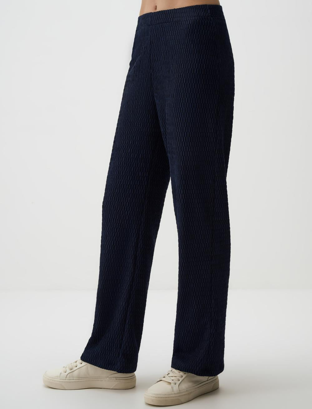 Loose Fit Trousers - Dark Blue - 4WW02311068494