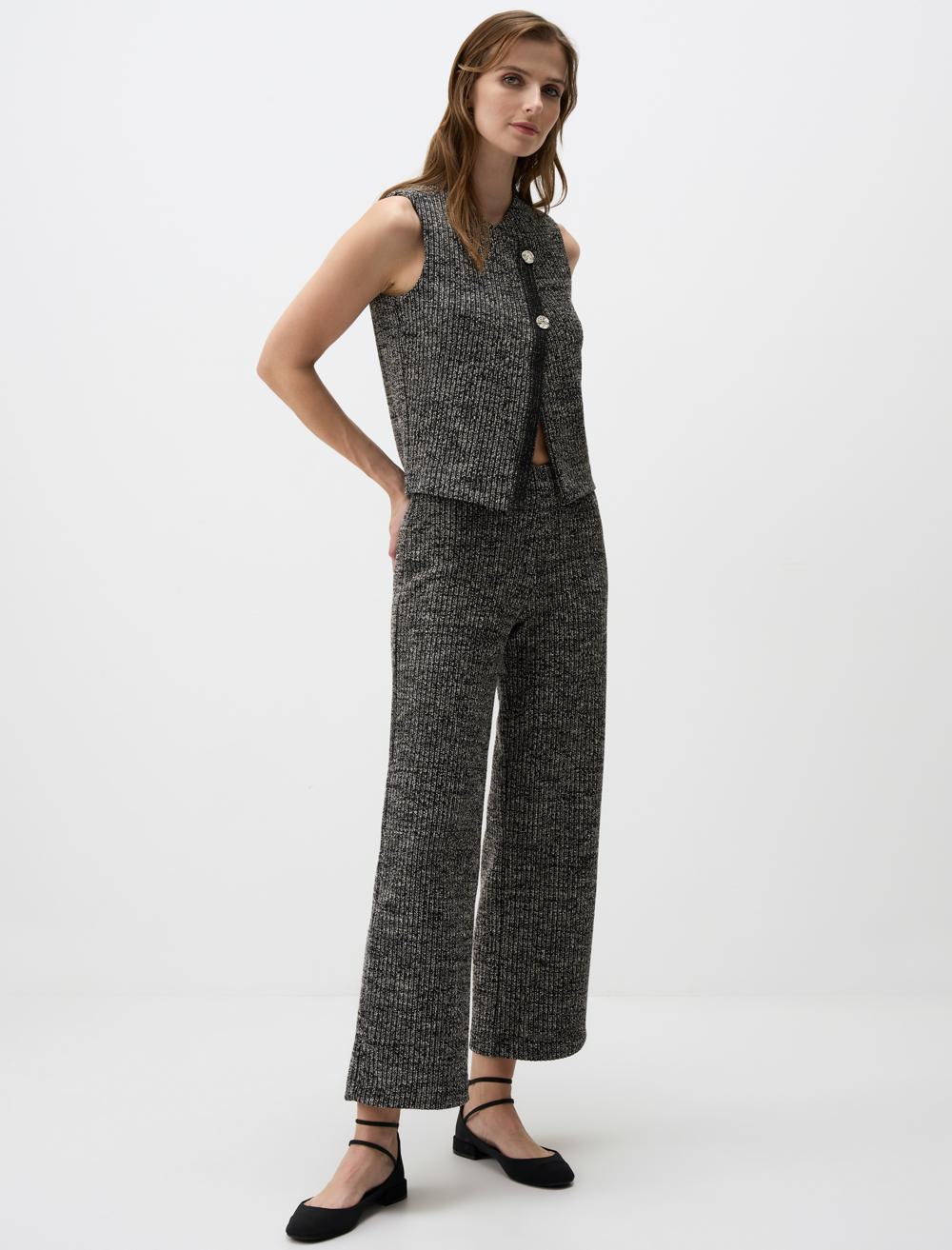 Loose Fit Trousers - Grey - 4WW312111972