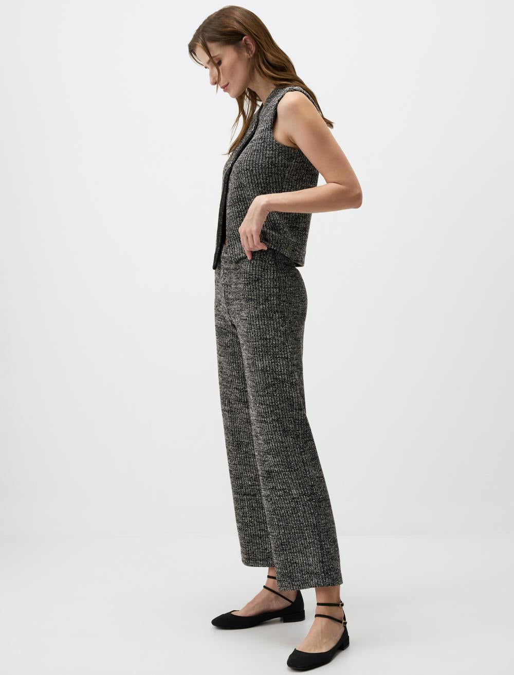 Loose Fit Trousers - Grey - 4WW312111972