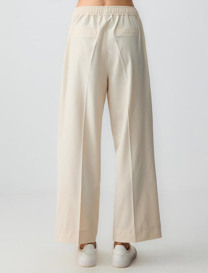 Relaxed Fit High Waist Wide Leg Patterned Woven Pants