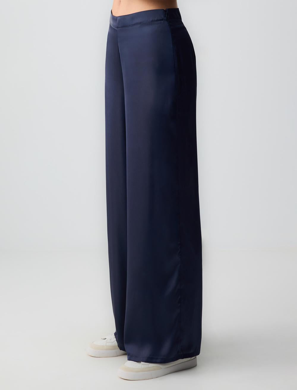 Loose Fit Trousers - Dark Blue - 5SW183014494
