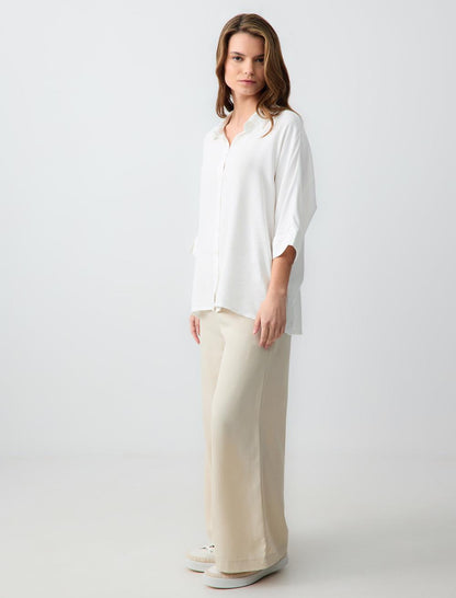 Loose fit Woven Stone Coloured Trousers