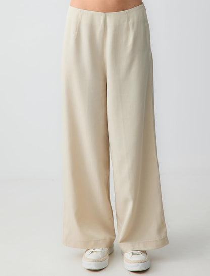 Loose fit Woven Stone Coloured Trousers
