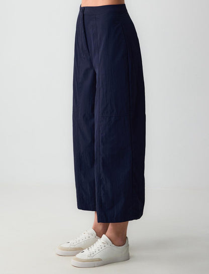 High Waist Wide Leg Relaxed Fit Woven Pants