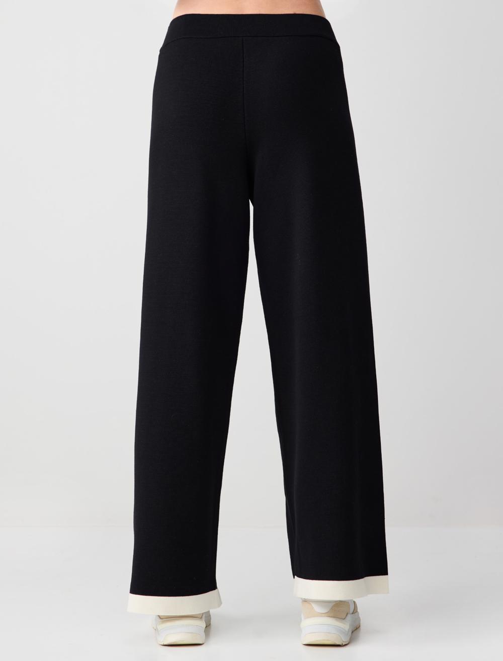 Relaxed Fit Wide-Leg Viscose Knit Trousers - 5WW185285