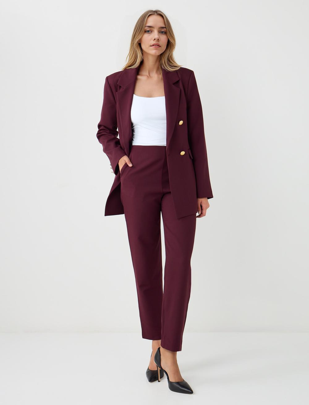 Trousers - Burgundy - 5WW185515562