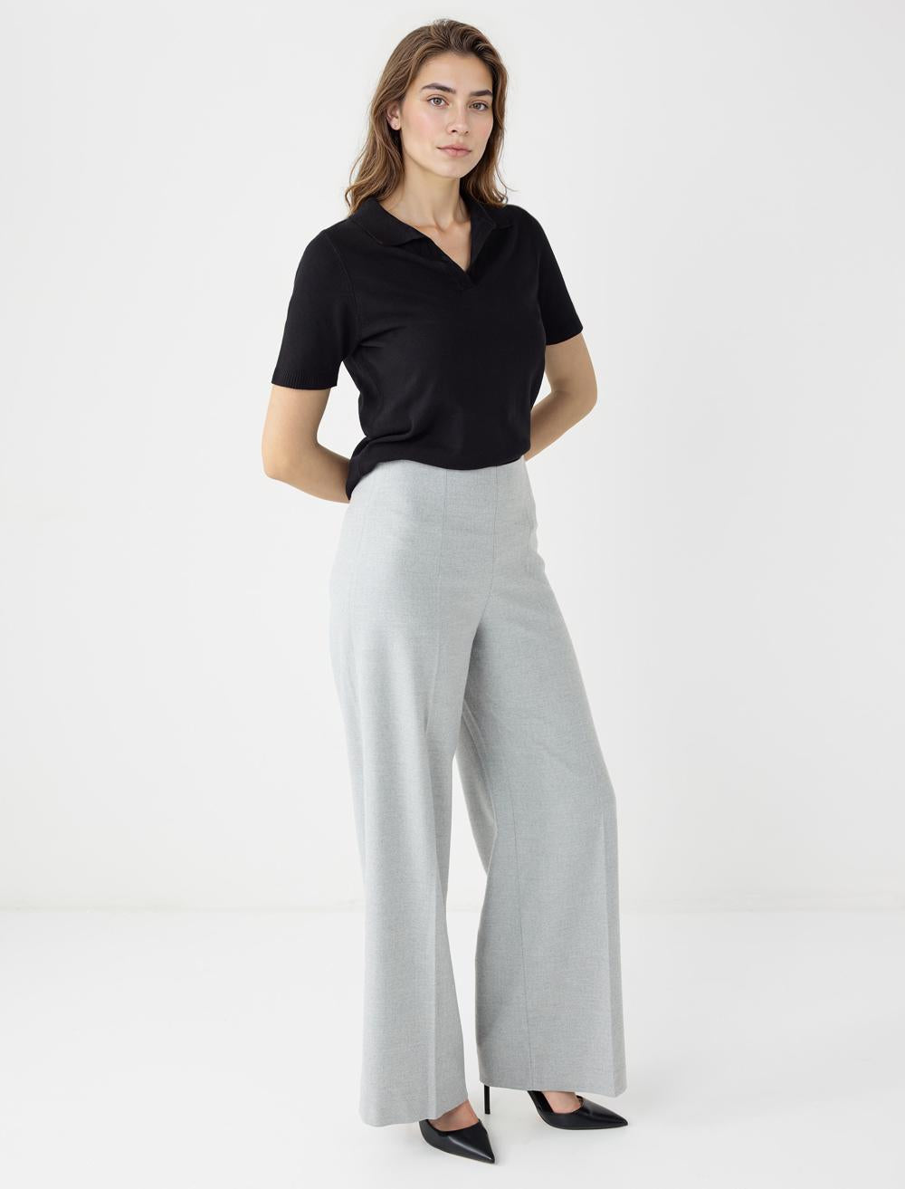 Loose Fit Trousers - Grey - 5WW185967920