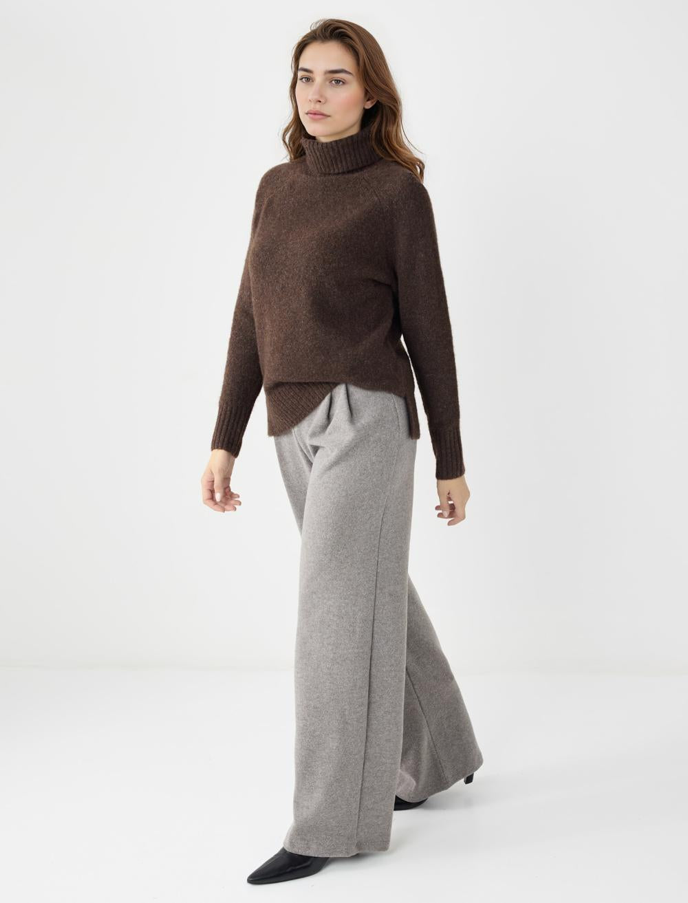 Loose Fit Trousers - Grey - 5WW186055972