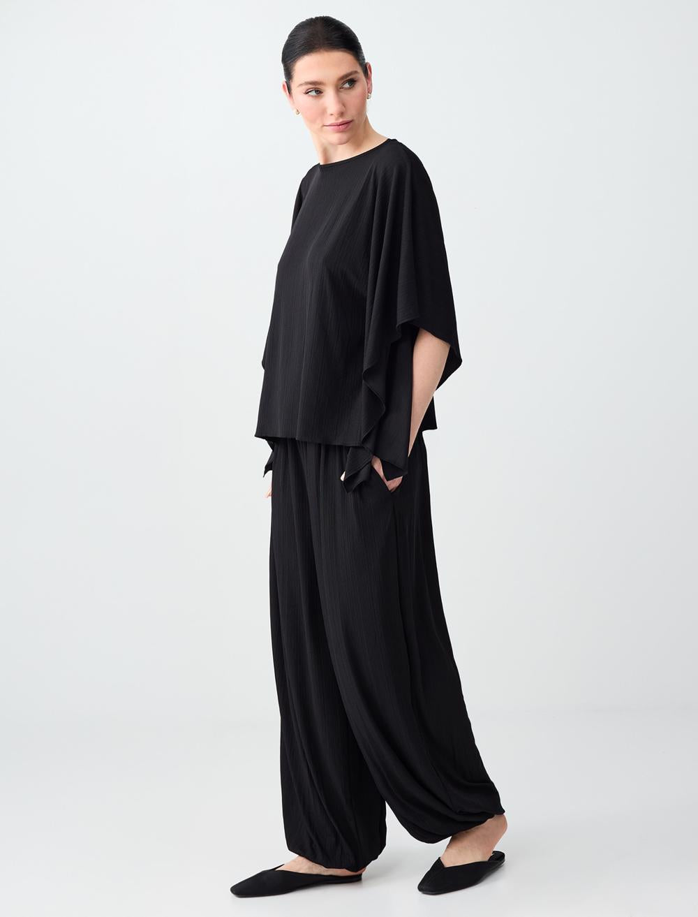 Relaxed Fit Pants - Black