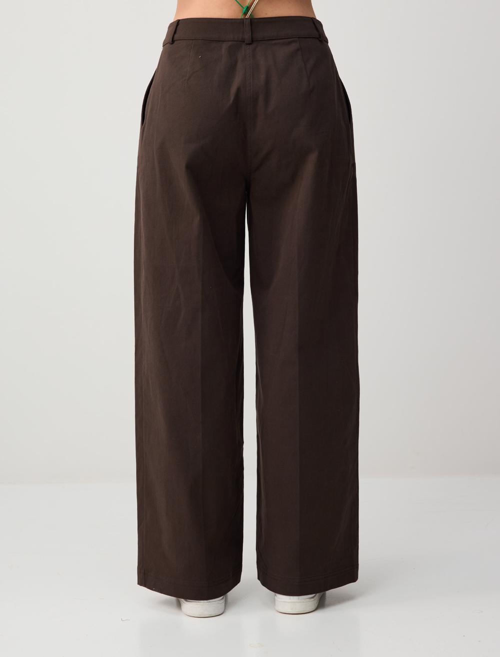Wide-Leg Cotton Trousers - 6SW185505