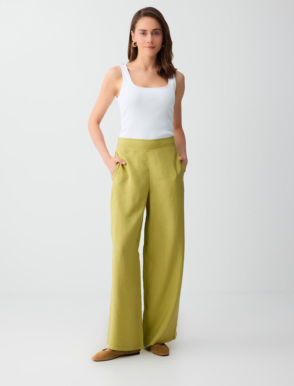 Normal Fit Trousers - Green - 6SW185654307