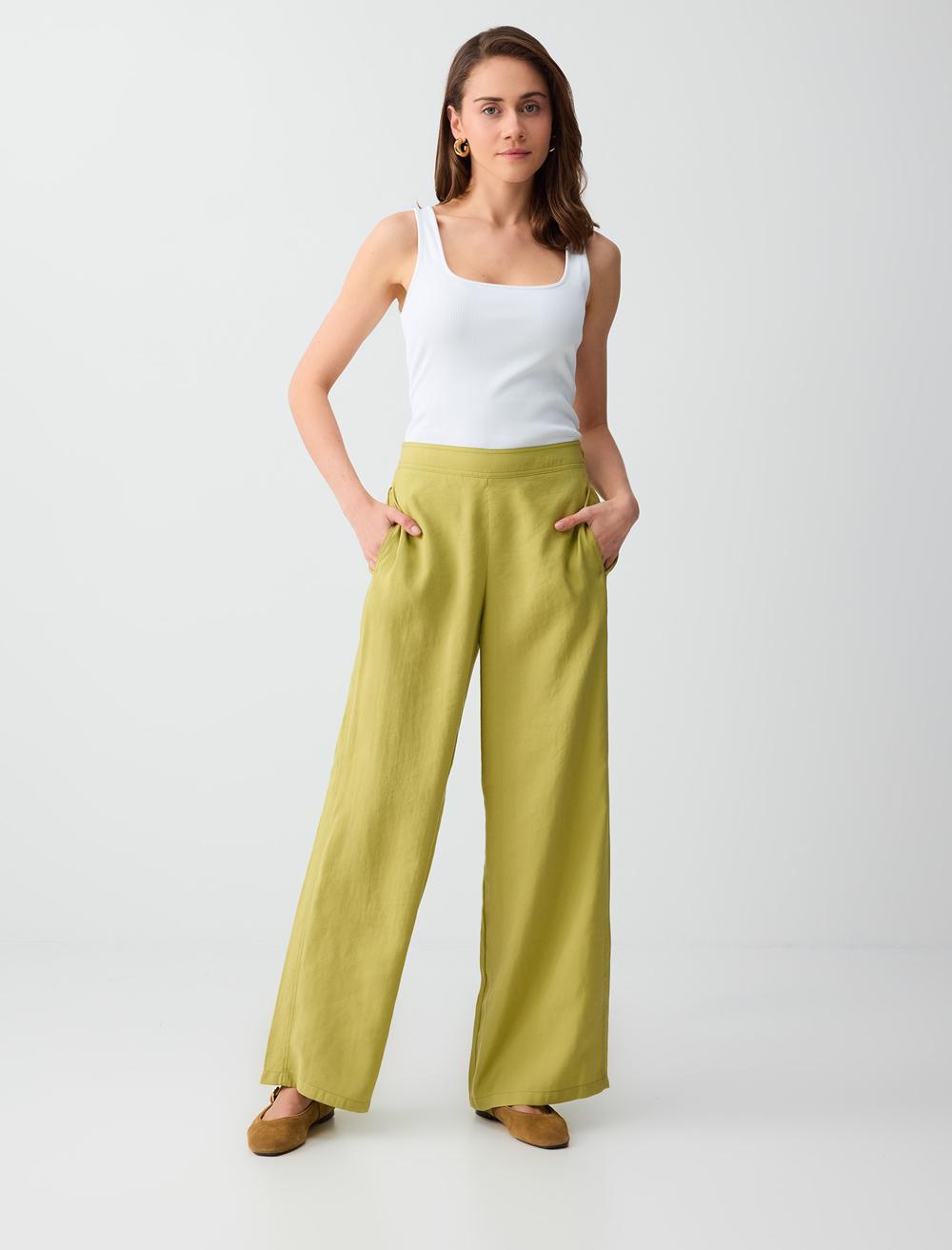 Normal Fit Trousers - Green - 6SW185654307