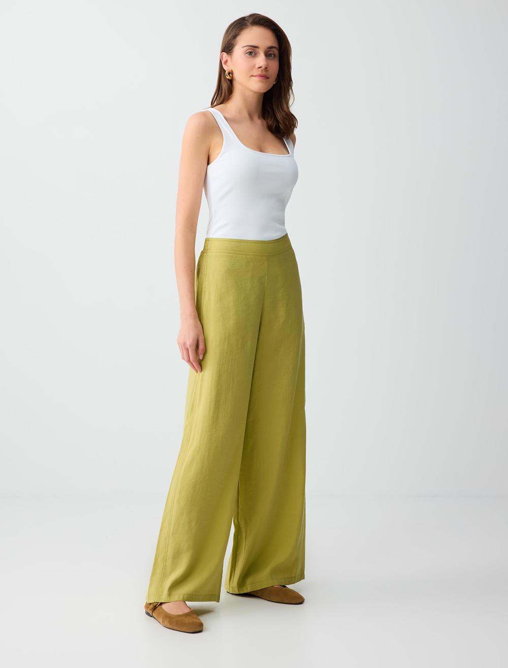 Normal Fit Trousers - Green - 6SW185654307