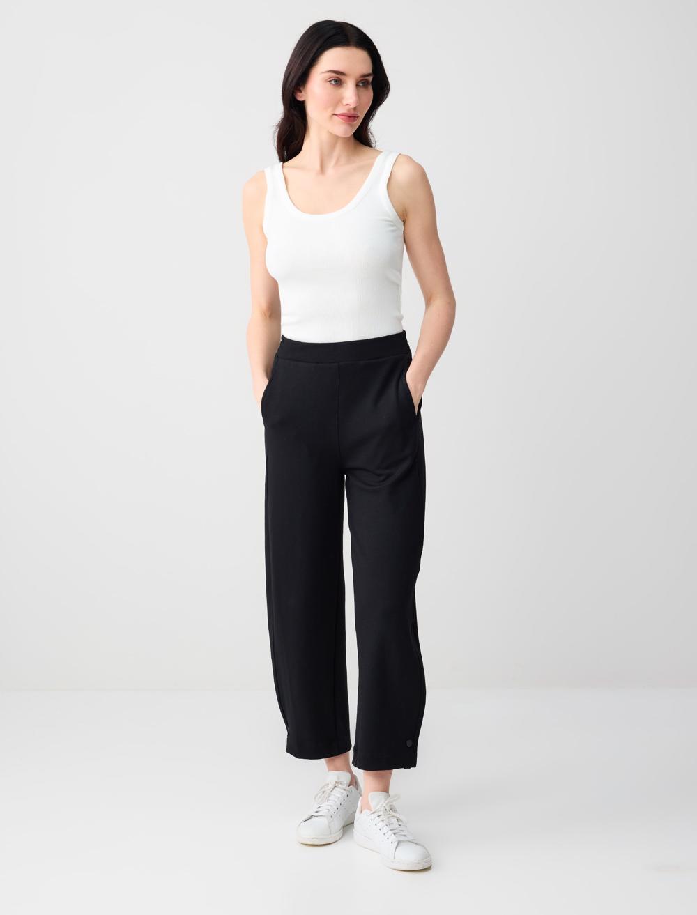 Wide-Leg Modal Knit Trousers - 6SW185667