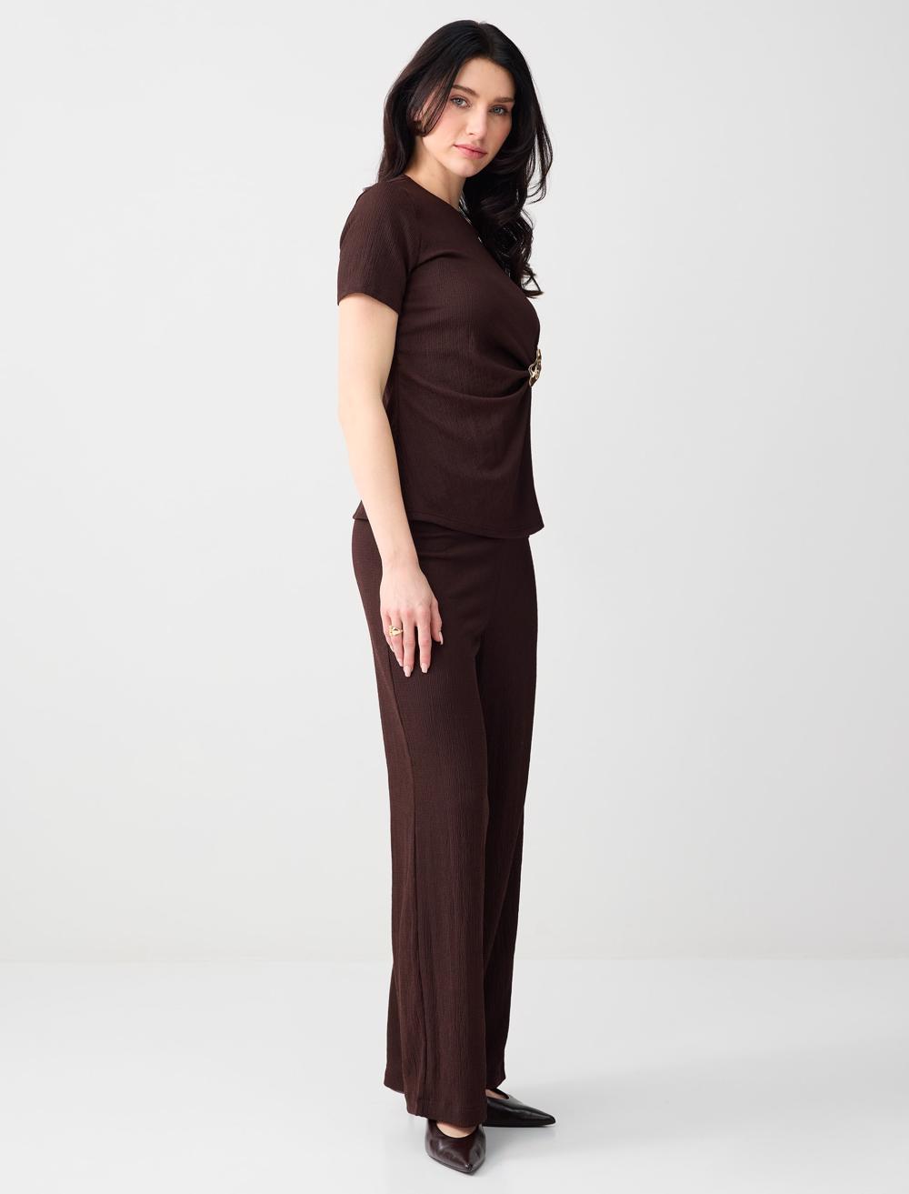 Regular Waist Regular Leg Relaxed Fit Knit Pants