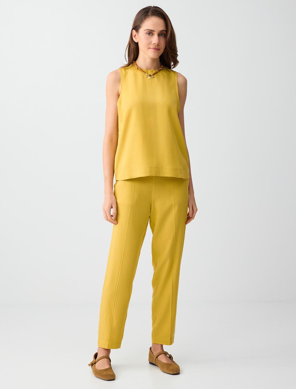 Normal Fit Trousers - Mustard - 6SW186667210
